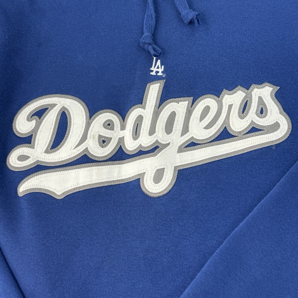 Los Angeles Dodgers Blue Hoodie Sewn Logo Gear For Sports G Big Cotton Men's XL - Picture 7 of 11